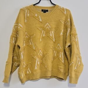 Yellow Yarn Punch Star Sweater